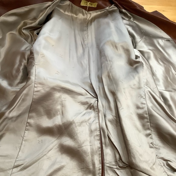 VINTAGE 70's Menswear Brown Leather Blazer - Picture 10 of 16